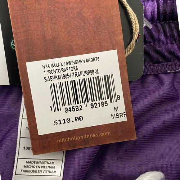 Toronto Raptors ‘98-‘99 Mens Mitchell & Ness Galaxy Swingman Shorts size Medium - Picture 9 of 9